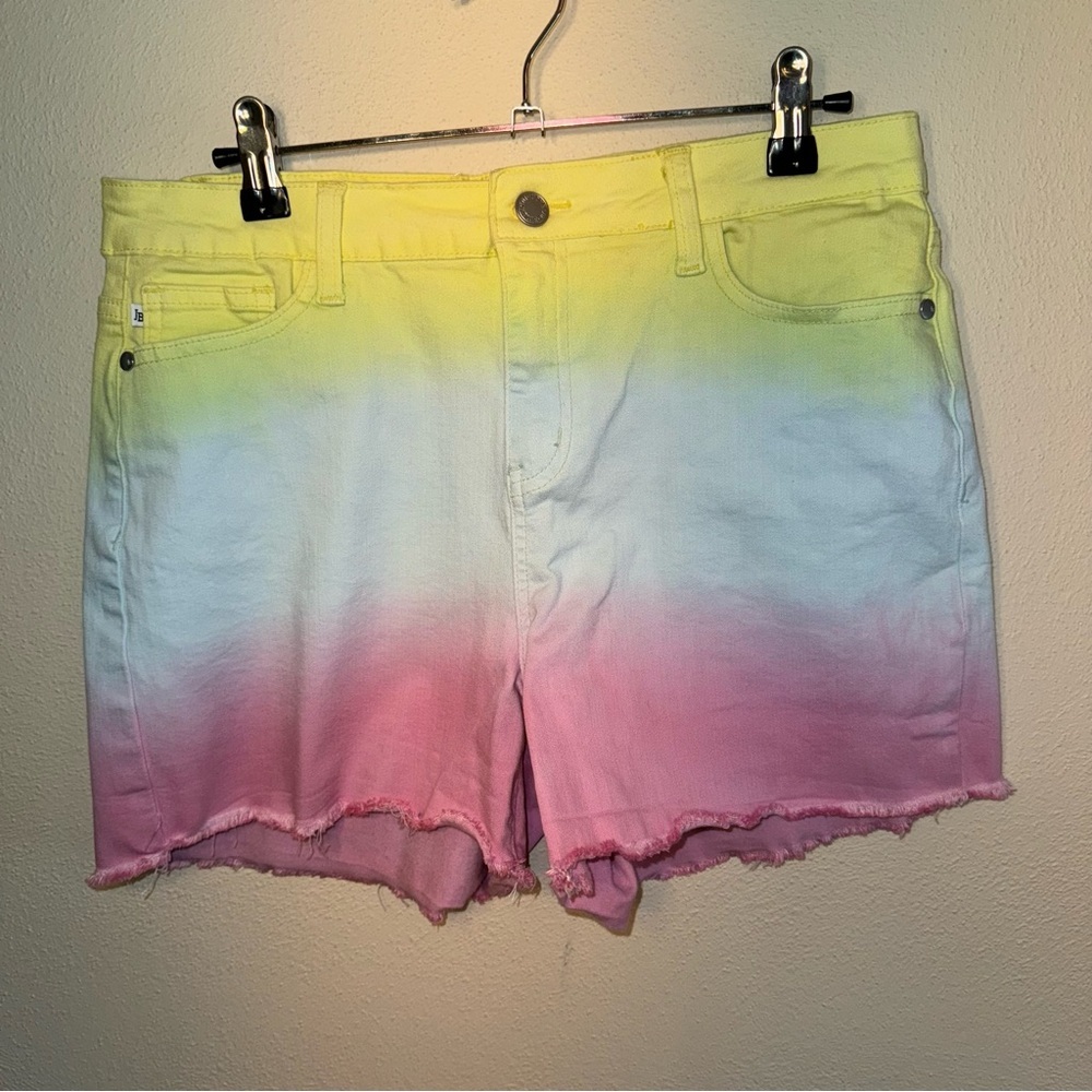 Judy Blue Somewhere Over The Rainbow High Rise Shorts Size L (9 - 11) - Picture 9 of 16